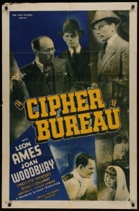 1j203 CIPHER BUREAU 1sh 1938 directed by Charles Lamont, cryptographer Leon Ames, Joan Woodbury!