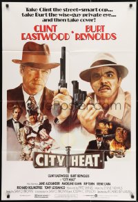 1j205 CITY HEAT int'l 1sh 1984 Clint Eastwood the cop & Burt Reynolds the detective by Pucken!