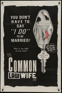 1j217 COMMON LAW WIFE 1sh 1963 sexploitation, you don't have to say 'I do' to be married!