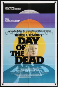 1j254 DAY OF THE DEAD 1sh 1985 George Romero's Night of the Living Dead zombie horror sequel!