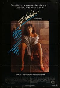 1j339 FLASHDANCE 1sh 1983 sexy dancer Jennifer Beals, take your passion and make it happen!
