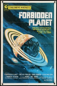1j350 FORBIDDEN PLANET 1sh R1972 fabulous and mysterious adventures await you in the year 2200!