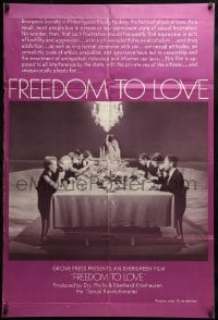 1j356 FREEDOM TO LOVE 1/2 subway 1970 Marie Antoinette, H.H. Brydensholt, wild dinner party image!
