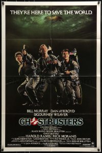 1j374 GHOSTBUSTERS 1sh 1984 Bill Murray, Aykroyd & Harold Ramis are here to save the world!
