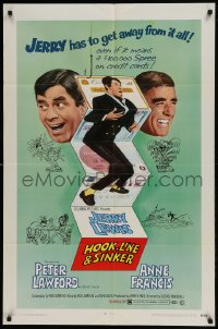 1j443 HOOK, LINE & SINKER 1sh 1969 Peter Lawford, Jerry Lewis has to get away from it all!