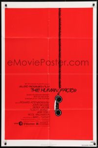 1j449 HUMAN FACTOR 1sh 1980 Otto Preminger, cool art of hanging telephone by Saul Bass!