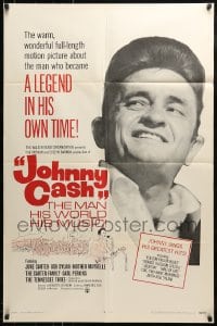 1j488 JOHNNY CASH 1sh 1969 great portrait of most famous country music star!