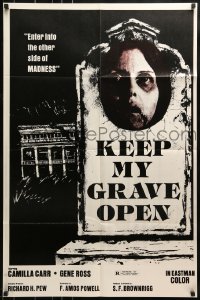 1j498 KEEP MY GRAVE OPEN 25x38 1sh 1980 Camilla Carr, enter the other side of MADNESS!