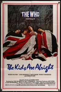 1j500 KIDS ARE ALRIGHT 1sh 1979 Jeff Stein, Roger Daltrey, Peter Townshend, The Who, rock & roll!