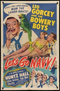 1j523 LET'S GO NAVY 1sh 1951 artwork of the Bowery Boys, Leo Gorcey, Huntz Hall!