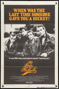 1j539 LORDS OF FLATBUSH 1sh 1974 cool portrait of Fonzie, Rocky, & Perry as greasers in leather