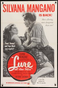 1j549 LURE OF THE SILA 1sh 1954 sexy Silvana Mangano is more alluring and dangerous than ever!