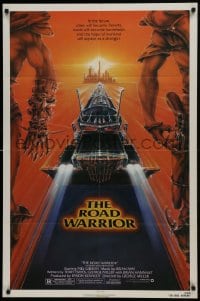 1j556 MAD MAX 2: THE ROAD WARRIOR 1sh 1982 Mel Gibson returns in the title role, art by Commander!
