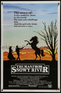 1j566 MAN FROM SNOWY RIVER 1sh 1982 Tom Burlinson, Sigrid Thornton, Kirk Douglas in a dual role!
