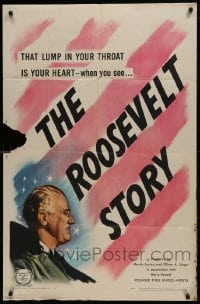 1j728 ROOSEVELT STORY 1sh 1948 former President Franklin Delano biography!