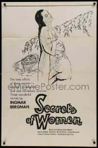 1j758 SECRETS OF WOMEN 1sh 1961 Ingmar Bergman, art of Eva Dahlbeck, love affairs of three women!