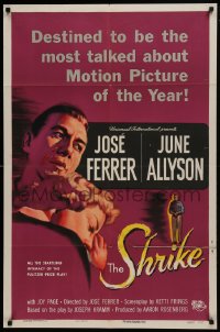 1j781 SHRIKE 1sh 1955 June Allyson drives star/director Jose Ferrer to commit suicide!