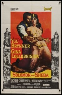 1j801 SOLOMON & SHEBA 1sh 1959 Yul Brynner with hair & super Gina Lollobrigida, regular design!
