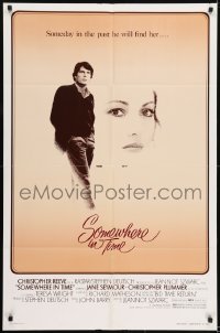 1j802 SOMEWHERE IN TIME 1sh 1980 Christopher Reeve, art of Jane Seymour, cult classic!