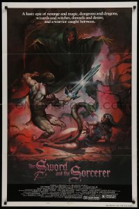 1j870 SWORD & THE SORCERER style B 1sh 1982 magic, dungeons, dragons, art by Peter Andrew Jones!