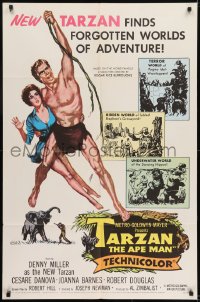 1j882 TARZAN THE APE MAN 1sh 1959 Edgar Rice Burroughs, Denny Miller & sexy Joanna Barnes!