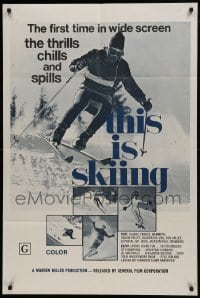 1j897 THIS IS SKIING 1sh 1969 Warren iller documentary, cool images of skiers!