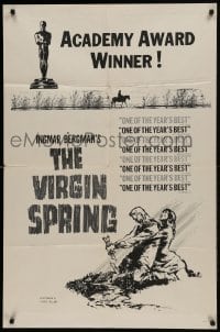 1j943 VIRGIN SPRING 1sh 1960 Ingmar Bergman's Jungfrukallan, Max von Sydow, Valberg