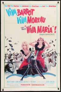 1j950 VIVA MARIA 1sh 1966 Louis Malle, sexiest French babes Brigitte Bardot & Jeanne Moreau!