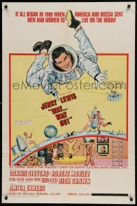 1j957 WAY WAY OUT 1sh 1966 art of astronaut Jerry Lewis sent to live on the moon in 1989!