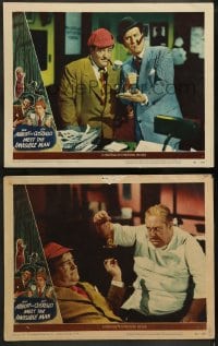 1k797 ABBOTT & COSTELLO MEET THE INVISIBLE MAN 2 LCs 1951 great images of Bud & Lou + Paul Maxey!