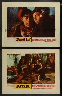 1k802 ATTILA 2 LCs 1958 beautiful Sophia Loren with Mongolian Anthony Quinn!