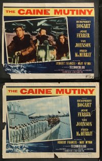 1k809 CAINE MUTINY 2 LCs 1954 Humphrey Bogart, Van Johnson, formation on ship!