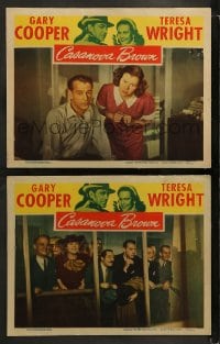1k821 CASANOVA BROWN 2 LCs 1944 Gary Cooper loves Teresa Wright, great images!