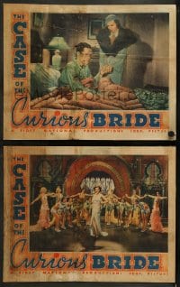 1k822 CASE OF THE CURIOUS BRIDE 2 LCs 1935 Michael Curtiz, Warren William as Perry Mason, Lindsay!