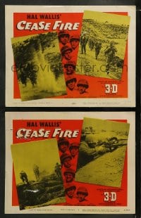1k827 CEASE FIRE 2 3D LCs 1953 Korean War movie in cooperation with Department of Defense!