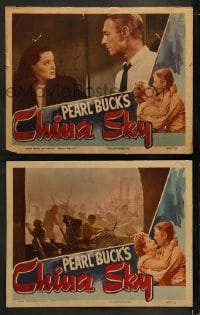 1k833 CHINA SKY 2 LCs 1945 Randolph Scott, Ruth Warrick, from the story by Pearl S. Buck!