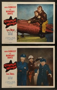 1k839 CLIPPED WINGS 2 LCs 1953 great images of Leo Gorcey, Huntz Hall, Bowery Boys!