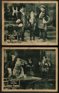 1k861 DICK TURPIN 2 LCs 1925 Tom Mix & Kathleen Myers in period English costumes!
