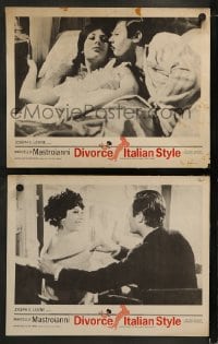 1k866 DIVORCE - ITALIAN STYLE 2 LCs 1962 great images of Marcello Mastroianni & sexy Daniela Rocca!