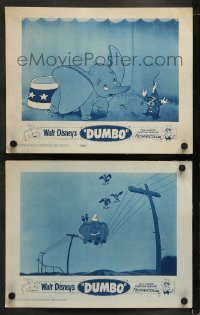 1k878 DUMBO 2 LCs R1959 great images from Walt Disney circus elephant classic!