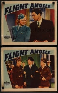 1k885 FLIGHT ANGELS 2 LCs 1940 great images of Virginia Bruce, Dennis Morgan, aviation!