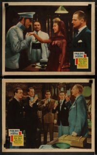 1k889 FOUR MEN & A PRAYER 2 LCs 1938 Loretta Young, Carradine, Sanders, Greene & Niven, John Ford!