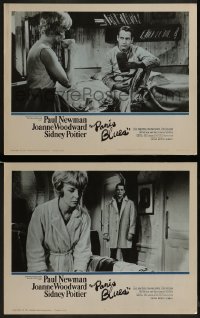 1k943 PARIS BLUES 2 LCs 1961 Paul Newman, Sidney Poitier, Joanne Woodward & sexy Barbara Laage!