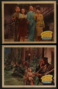 1k960 SOMETHING FOR THE BOYS 2 LCs 1944 great images of Carmen Miranda, Ryan, Blaine, Silvers!