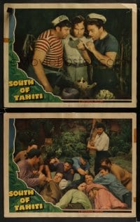 1k961 SOUTH OF TAHITI 2 LCs 1941 Brian Donlevy, Broderick Crawford, Andy Devine & Wilcoxon!