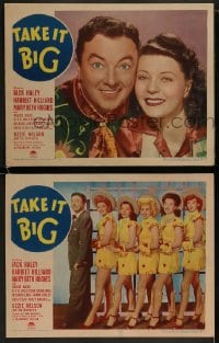1k970 TAKE IT BIG 2 LCs 1944 great images of Jack Haley & Harriet Nelson + sexy women!