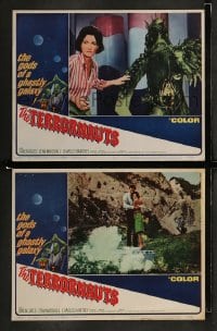 1k976 TERRORNAUTS 2 LCs 1967 alien virgin sacrifice to the gods of a ghastly galaxy!