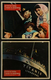 1k240 NIGHT TO REMEMBER 8 English LCs 1958 English Titanic biography, sinking ship images!