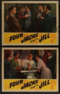1k683 4 JACKS & A JILL 3 LCs 1941 great images of Ray Bolger, Harry Morgan & pretty Anne Shirley!