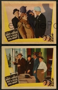 1k684 ABBOTT & COSTELLO MEET THE KILLER BORIS KARLOFF 3 LCs R1956 great wacky images of Bud & Lou!